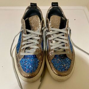 P448 Blue Glitter Sneakers. Like New!
